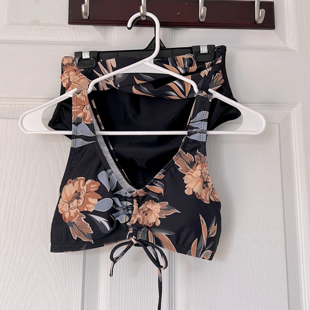 Shein Black & Floral 2 Pcs Set Bikini Size S!